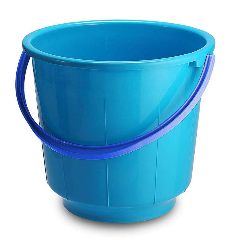 Kuber Industries Kuber Industries 4 Pieces Unbreakable Strong Plastic Bathroom Bucket 13 LTR (Blue) -CTKTC42988  - Image 2