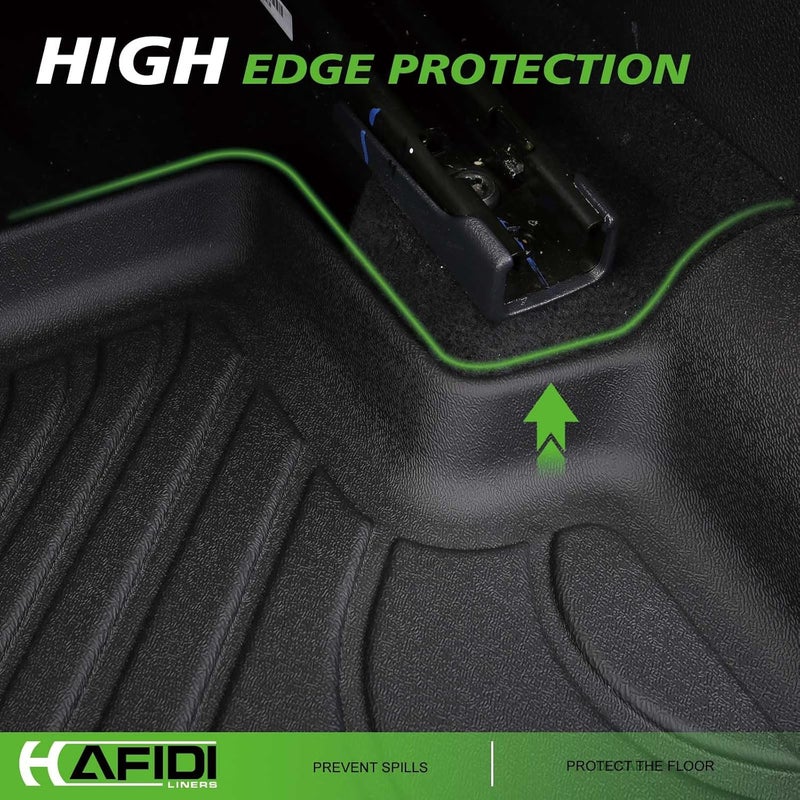 HAFIDI Floor Mats & Cargo Liner Set for 2023-2026 Honda CRV - All Weather Protection - Black - Image 4