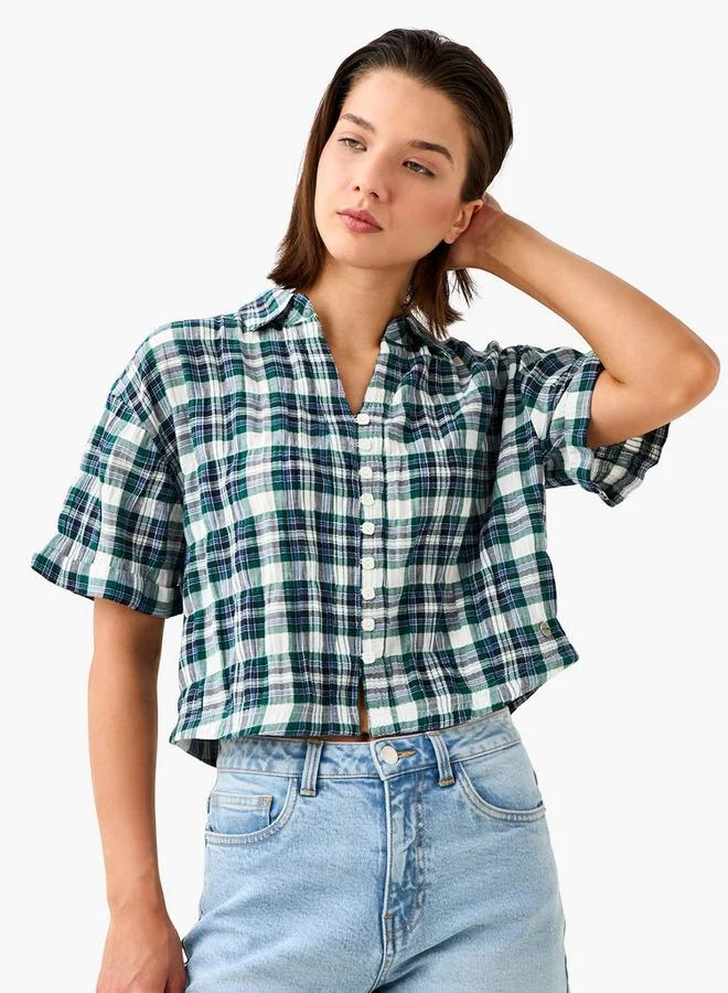 لي كوبر قميص لي كوبر كاروهات بقصة عادية وياقة