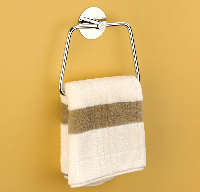 iSTAR Stainless Steel Self Adhesive Anti Rust Sticker Napkin Ring/Towel Ring/Napkin Holder/Towel Hanger for Bathroom Kitchen Wash Basin, Silver - Image 3