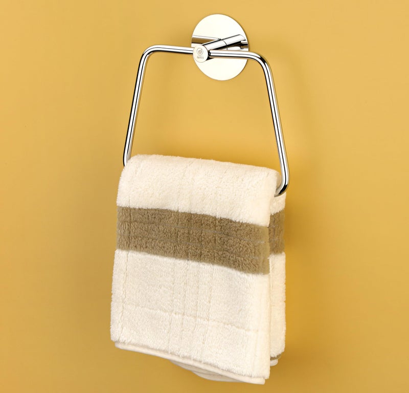 iSTAR Stainless Steel Self Adhesive Anti Rust Sticker Napkin Ring/Towel Ring/Napkin Holder/Towel Hanger for Bathroom Kitchen Wash Basin, Silver - Image 5