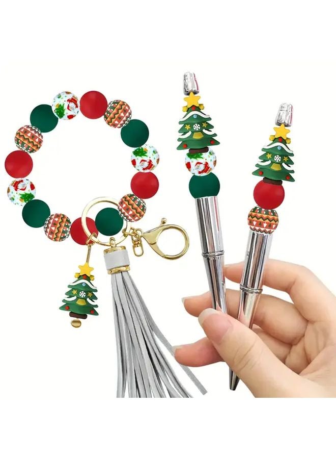 30Pcs Christmas Silicone Beads Kit Santa Tree Star DIY Craft Beads For Jewelry Making - Image 5