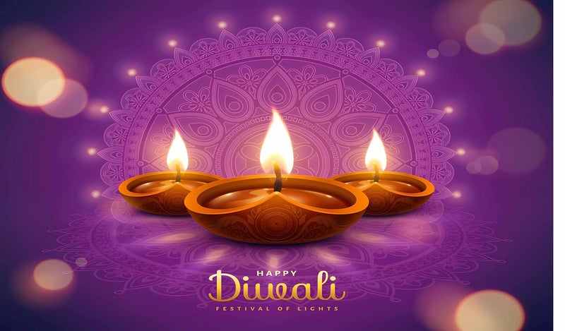 Backdropon خلفية تصميم مهرجان ديwali للأضواء لزينة البوجا قماش ستارة خلفية تقليدية لمهرجان قماش-بوليستر حجم 3 أقدام ارتفاع و 5 أقدام عرض (3 * 5) - Image 2