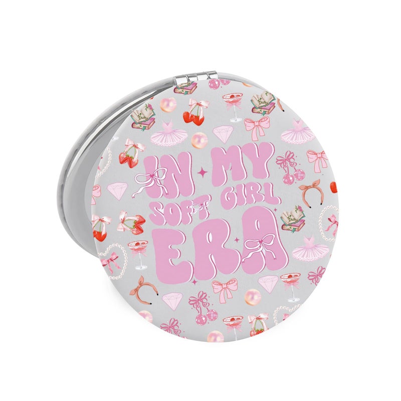 Lywjyb Birdgot Coquette Pink Bow Mirror Trendy Cherry for Cherry Lover Valentines Day Gift Soft Era Mirr