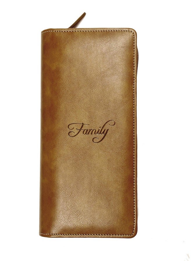 sukeshcraft RFID Safe Passport Wallet for 6 Passports (Light Brown) - Image 2