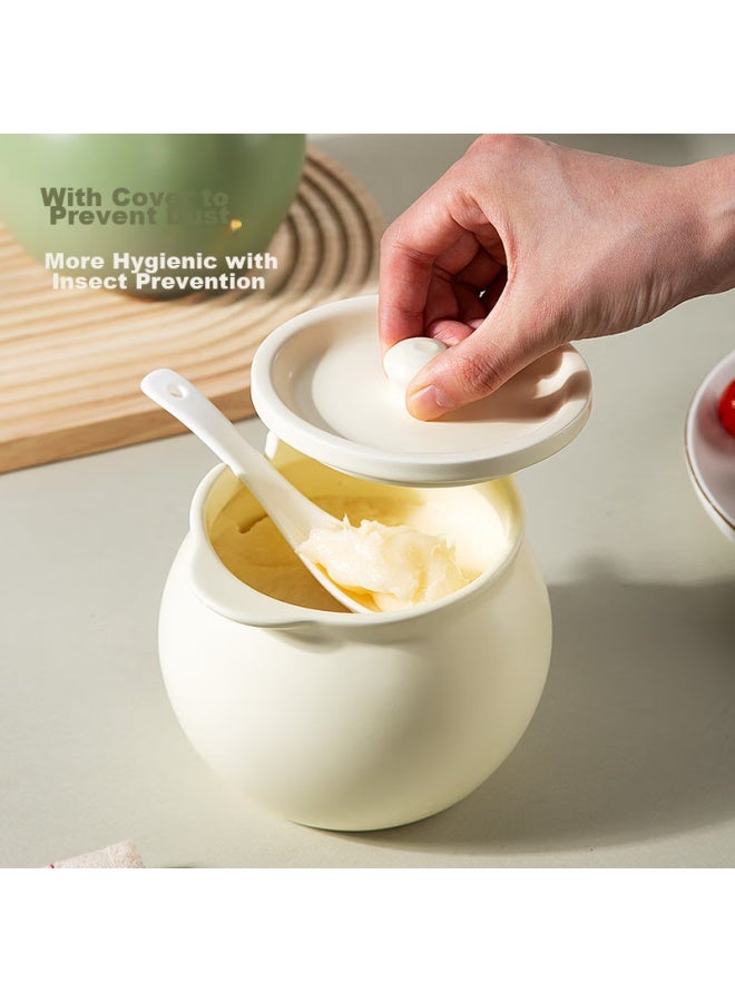Newair Ceramic Lard Jar, Heat-resistant Style Kitchen Salt Container, Chili Oil Jar With Lid, Large Capacity - Image 4