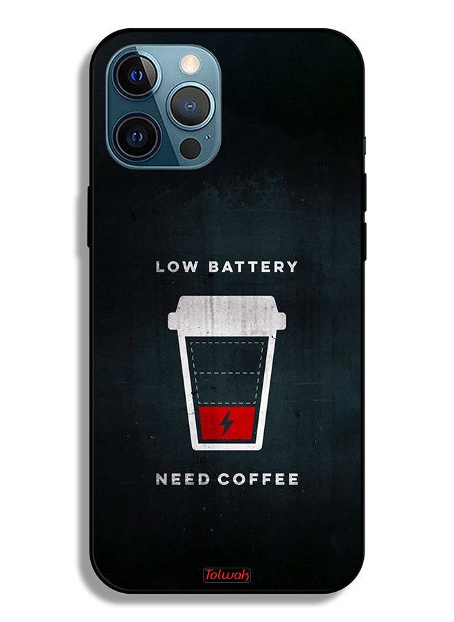 Tolwak Apple iPhone 12 Pro Max Protective Case Low Battery Need Coffee  - Image 2