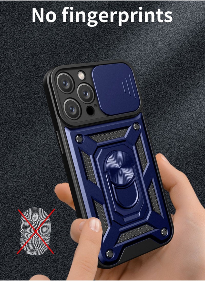 Generic - Iphone14 Pro Max Case with with Slide Camera Cover Heavy Duty Protective Kickstand Phone Case with Magnetic Car Mount Holder - Image 1