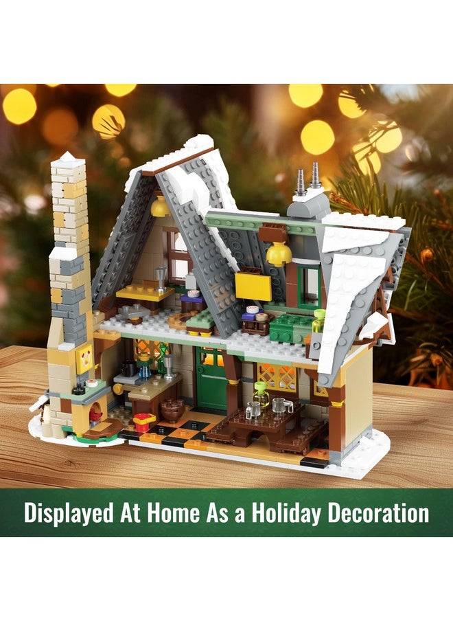 mould king 16049 Christmas Cottage Building Blocks Kit, Christmas Village Snow House Building Model, Xmas Decoration Gifts Toys For Girls And Boys, Kids/Adult (766 Pcs)  - Image 2