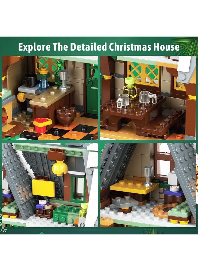 mould king 16049 Christmas Cottage Building Blocks Kit, Christmas Village Snow House Building Model, Xmas Decoration Gifts Toys For Girls And Boys, Kids/Adult (766 Pcs)  - Image 3