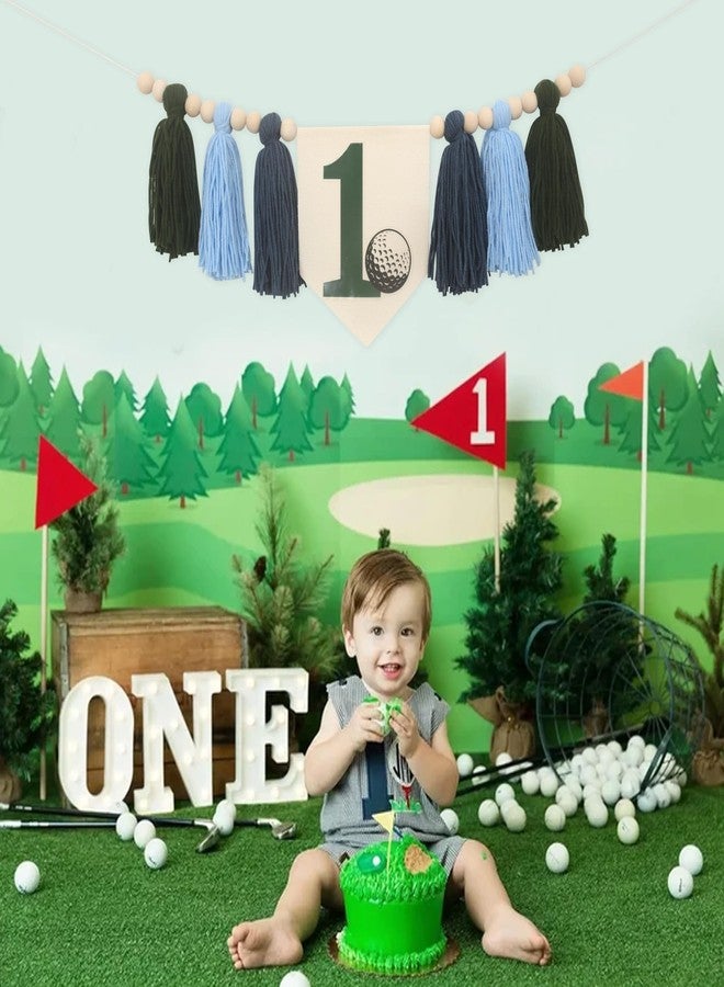 BOOMPA Golf 1st Birthday High Chair Banner - Hole In One Party Supplies, Cake Smash Decorations, Photo Props & Theme Decorations - Image 3