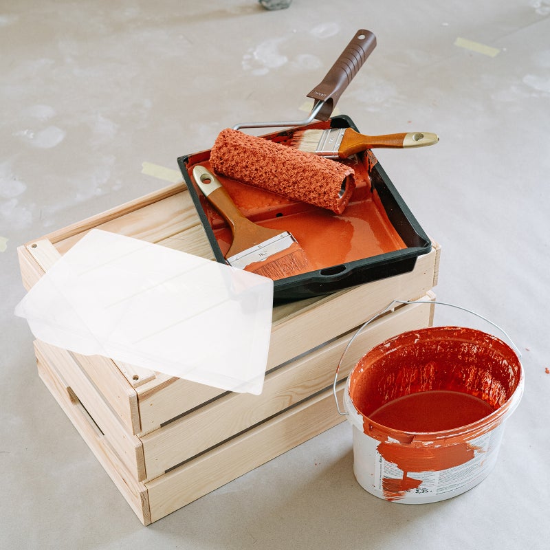 4pcs Paint Tray Liners Transparent Paint Roller Trays Reusable Paint Trays(9 inches) - Image 1