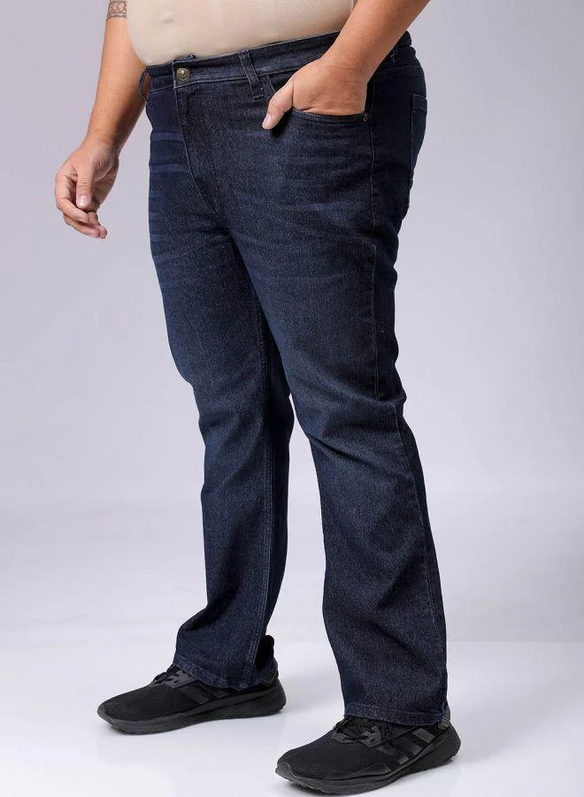 HARDSODA  Men Plus Size Bootcut Solid Mid-Rise Stretchable Jeans for Men | Best Price UAE