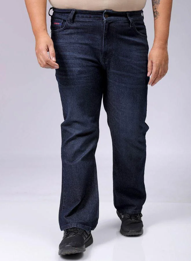 Men Plus Size Bootcut Solid Mid-Rise Stretchable Jeans