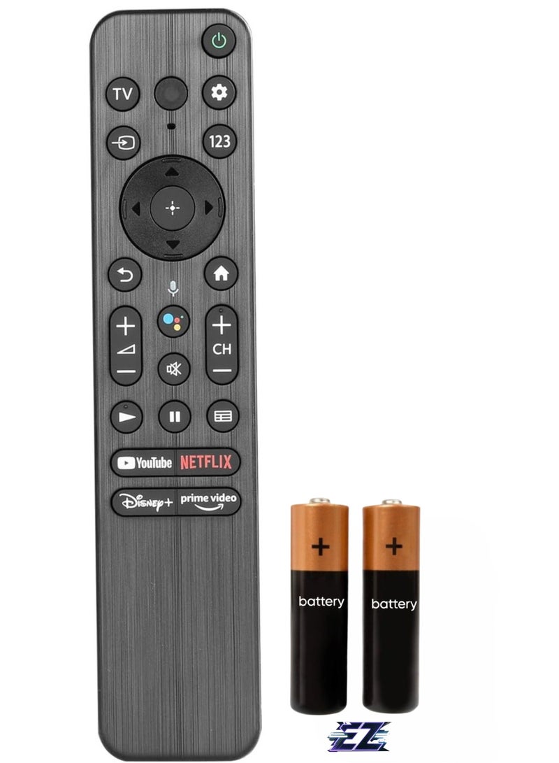 ELTRAZONE Remote Control for Sony 4K 8K HD TV with YouTube Netflix Prime Video Keys with Batteries (RMF-TX800U with Voice Function) with battery - Image 1