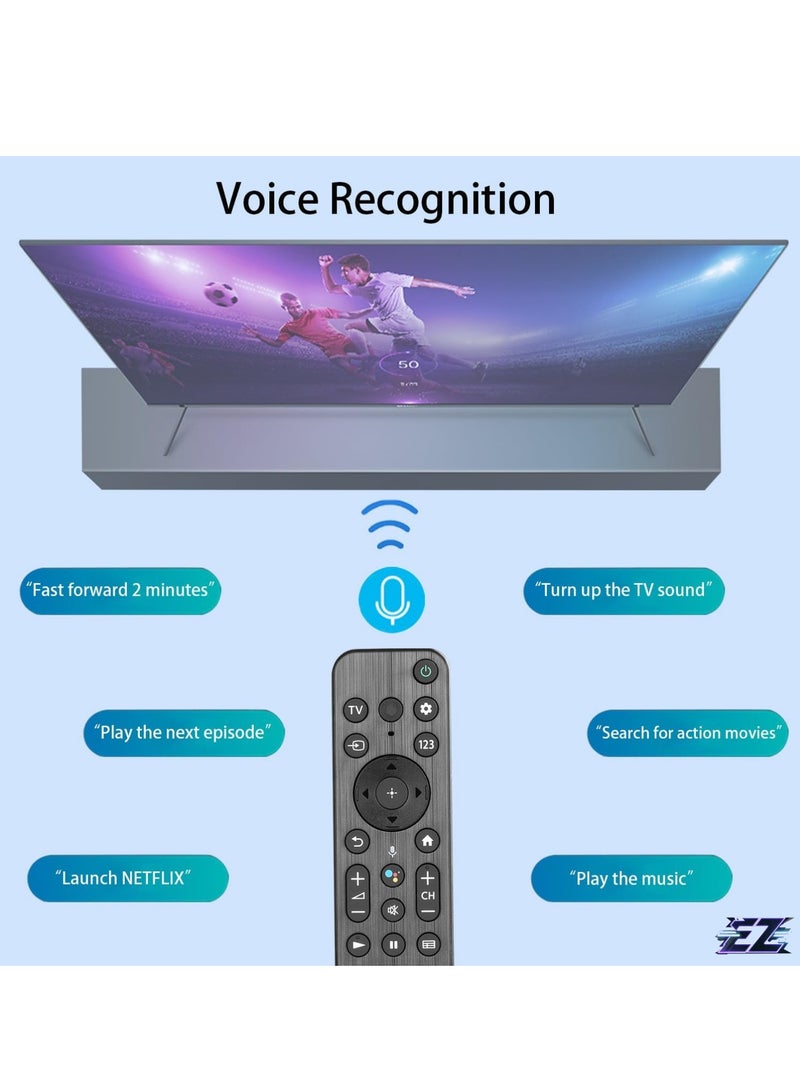 ELTRAZONE Remote Control for Sony 4K 8K HD TV with YouTube Netflix Prime Video Keys with Batteries (RMF-TX800U with Voice Function) with battery - Image 2