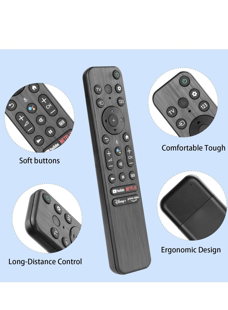 ELTRAZONE Remote Control for Sony 4K 8K HD TV with YouTube Netflix Prime Video Keys with Batteries (RMF-TX800U with Voice Function) with battery - Image 3