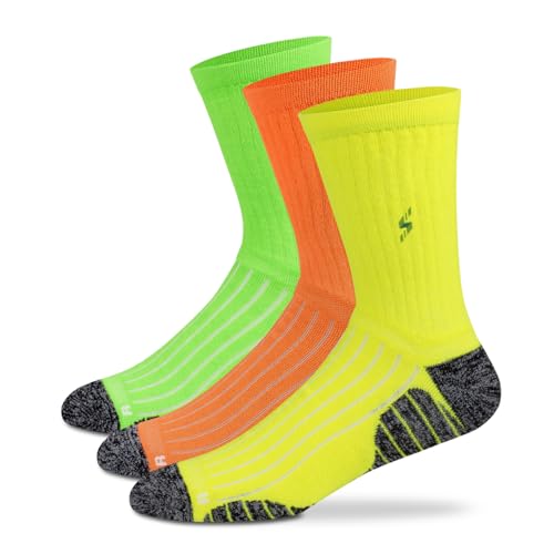 Supersox Men Calf Length Sports Socks Combo, Made With Durable Breathable Cotton, Anti Odour, Anti Bacterial, Anti Sweat, Moisture Aborbant with Thick Cushioned Bottom (Multicolor, Pack of 3) - Image 1
