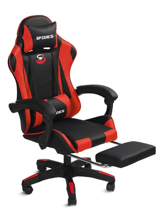 Spides Ergonomic Gaming Chair with Footrest Computer Gaming Chair Height Adjustable Video Game Chairs Ergonomic High Back Gaming Chairs with Neck Pillow and Headrest 360° Rotation with Neck and Lumbar Support for Office Home  - Image 1