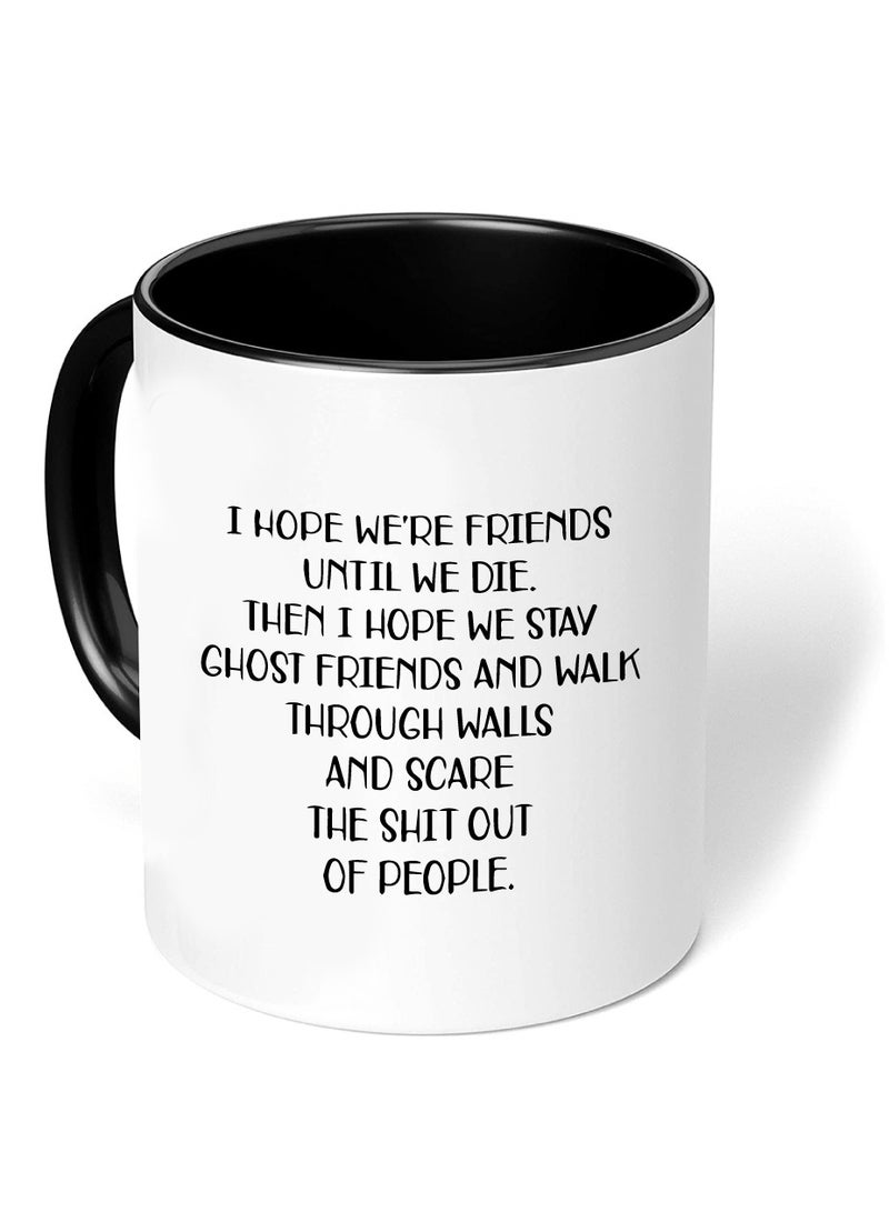 PRINTSHOP4ME Friends Coffee Mug - Stylish Black Two-Tone Ceramic Mug - Gift for Friends - Perfect for Sipping - Chatting and Creating Unforgettable Moments Together - Image 3