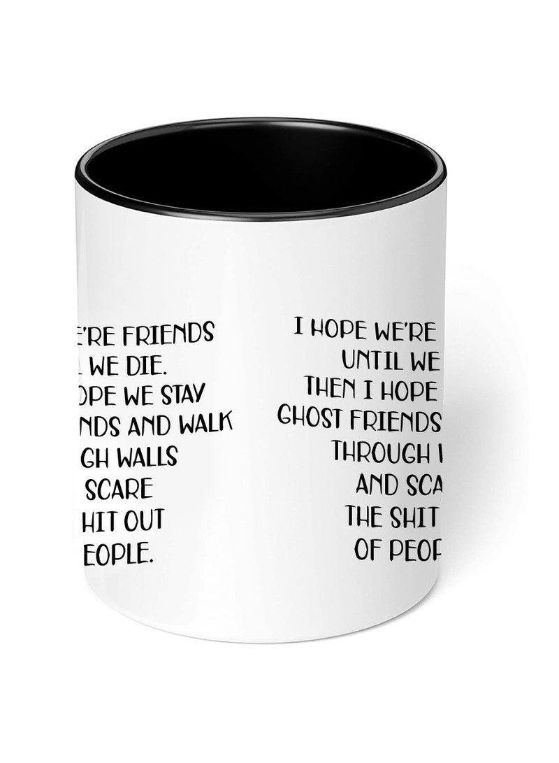 PRINTSHOP4ME Friends Coffee Mug - Stylish Black Two-Tone Ceramic Mug - Gift for Friends - Perfect for Sipping - Chatting and Creating Unforgettable Moments Together - Image 4