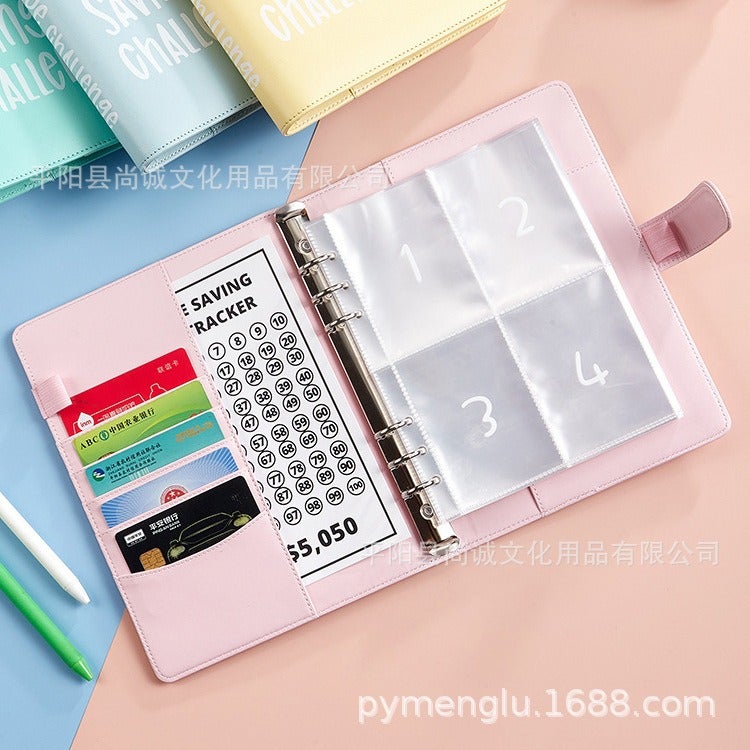Meng Lu 100 Envelope Challenge Binder Notebook for Couples Cash Saving Budget Planner with Loose-Leaf Pages - Image 5