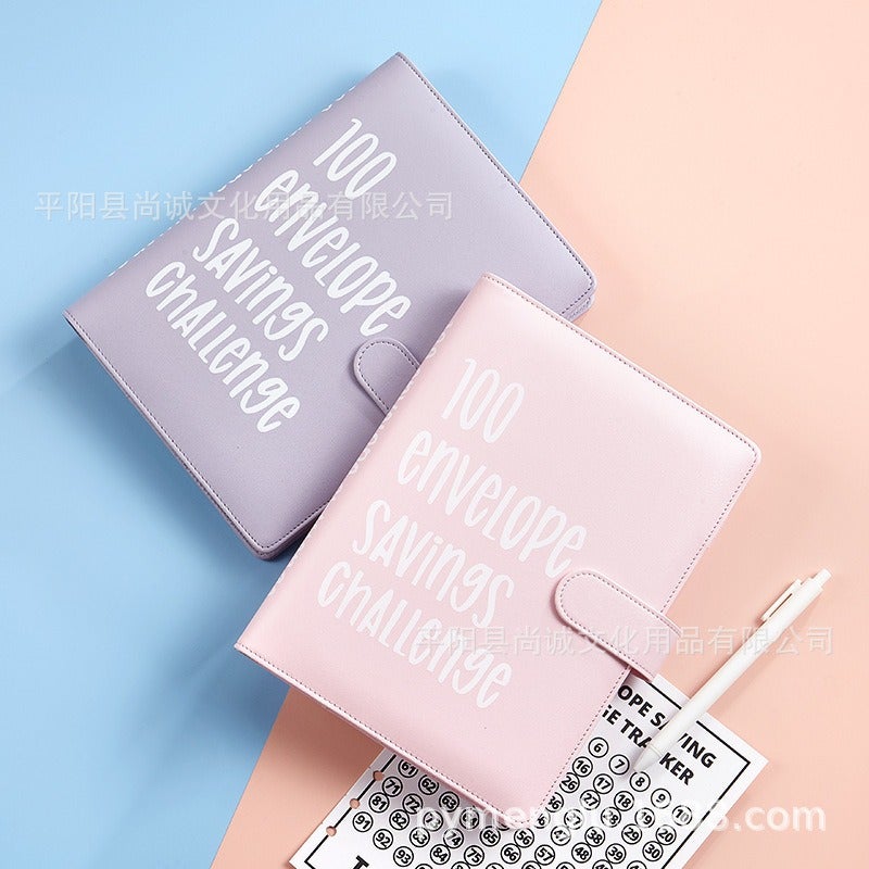 Meng Lu 100 Envelope Challenge Binder Notebook for Couples Cash Saving Budget Planner with Loose-Leaf Pages - Image 4