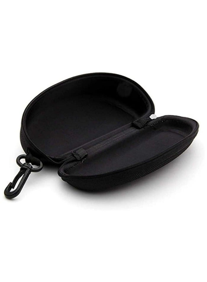 3 Pack Zipper Shell Eyeglasses and Sunglasses Case with Plastic Carabiner Hook - Image 4