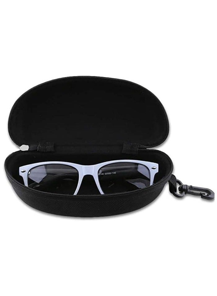 3 Pack Zipper Shell Eyeglasses and Sunglasses Case with Plastic Carabiner Hook - Image 2