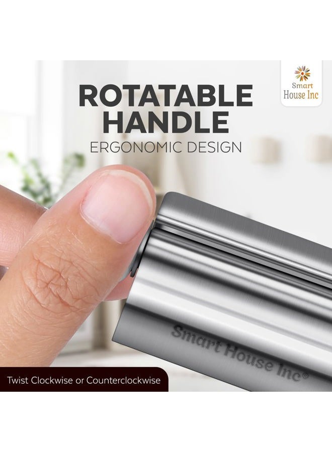 Smart House Inc Smart House Toothpaste Squeezer Tube Roller Stainless Steel Tube Squeezer Rollers, Saves Toothpaste, Creams, Puts an end to Waste - Simple & Practical (Silver) - Image 3