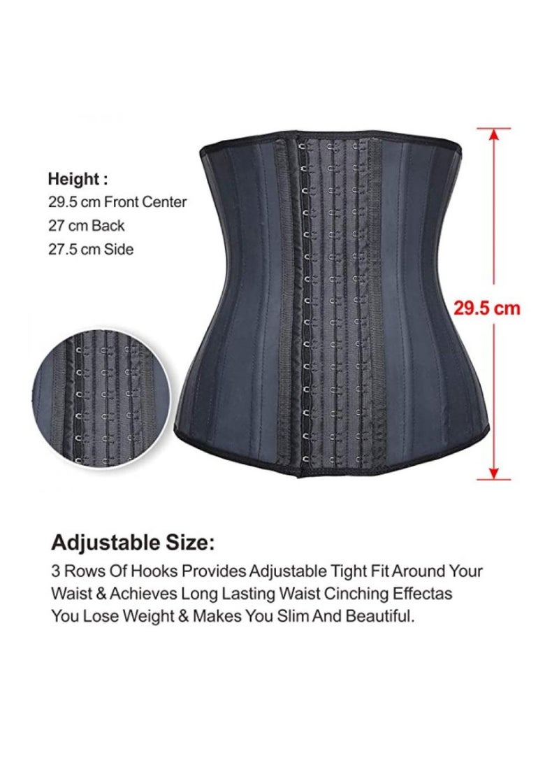 اليسا مشد خصر نسائي أسفل الصدر مقاس 25 بوصة، مصنوع من عظام فولاذية، مناسب للتمارين الرياضية واللياقة البدنية، ومشكل للجسم على شكل الساعة الرملية، مناسب لخسارة الوزن، متوسط - Image 2