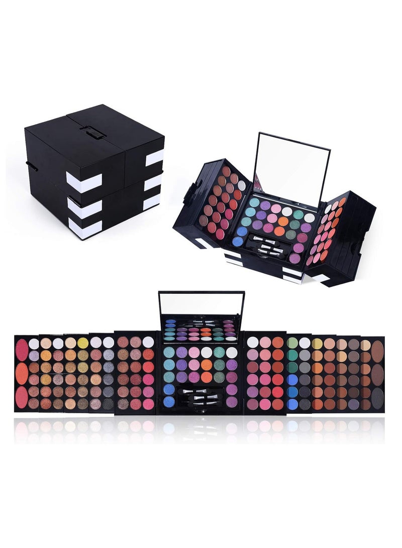 Cool Baby All In One Makeup Kit For Women Full Kit -142 Colors Shimmer Matte Eyeshadow Palette,3 Blusher,3 Eyebrow Powder,3 Applicators and Mirror Make Up Kit for Teens Women Gift Set (148 Makeup Kit) - Image 1