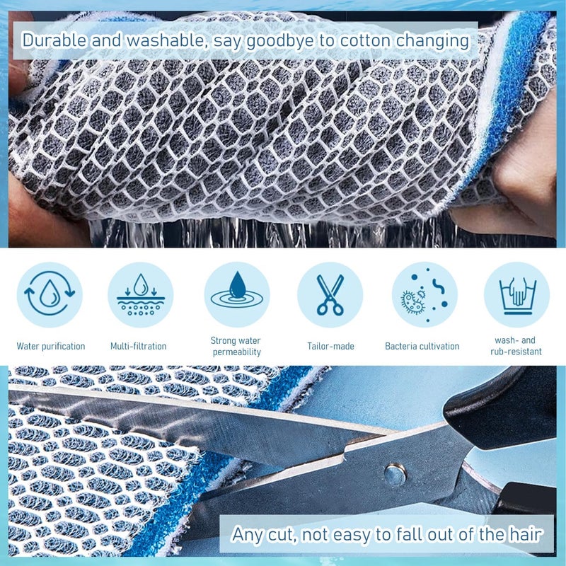 TORMEN 10"X 4" Fish Tank Sponge Pad, 8-Layer Aquarium Filter Media, Cut-to-Fit Foam Filter for Aquarium, Pond, and Hydroponics, Highly Effective Filtration for Freshwater and Saltwater Tanks(1pcs) - Image 5