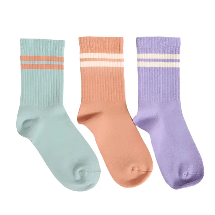 Katia&Bony Stripe Crew Socks - Mint Mix