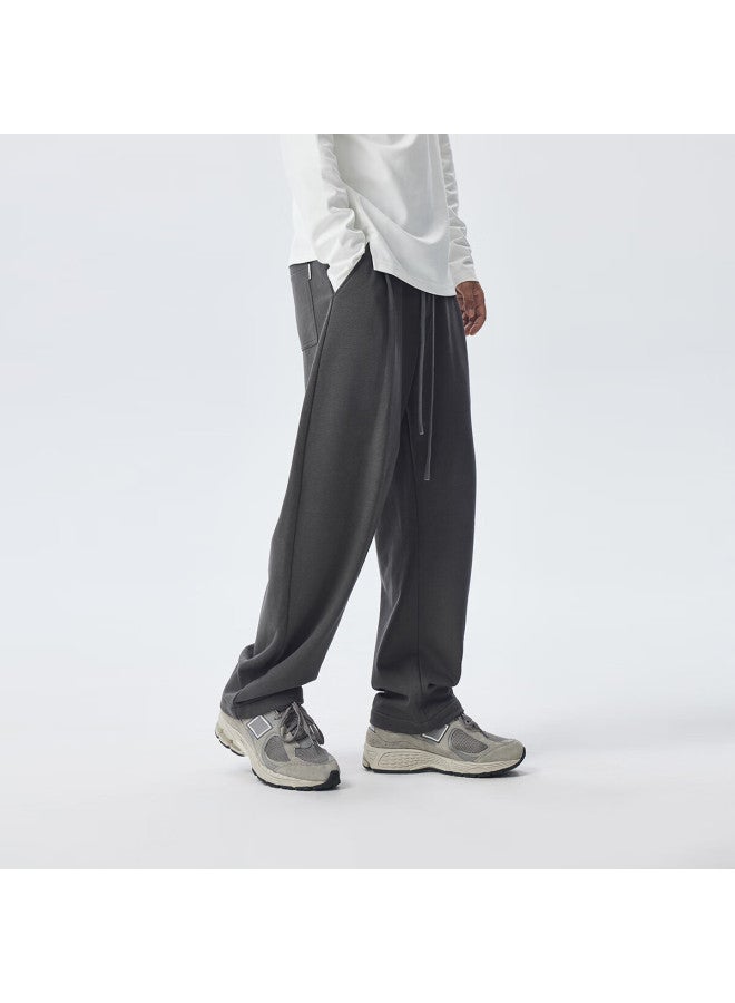 Chinism Casual American Style Curved Blade Straight-leg Trendy Sweatpants Loose Slim Fit Draped Long Pants - Image 2