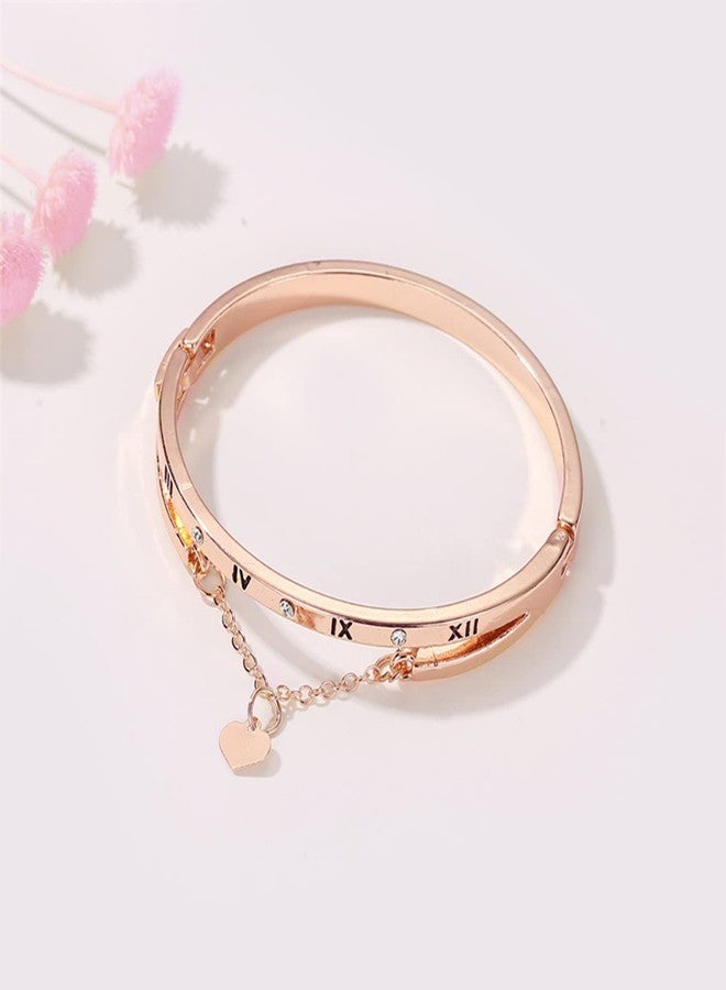 Peora Rose Gold Plated American Diamond Studded Bracelet Kada Stylish Fashion Jewellery Gift for Girls & Women (PX9B136) - Image 3