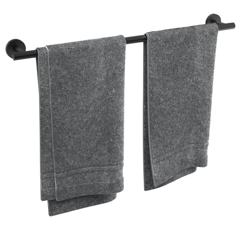 Luxbaro Matte Black Payel Bar 24 incl strice There Twole Rack for Bathroom Sus304 - Image 1