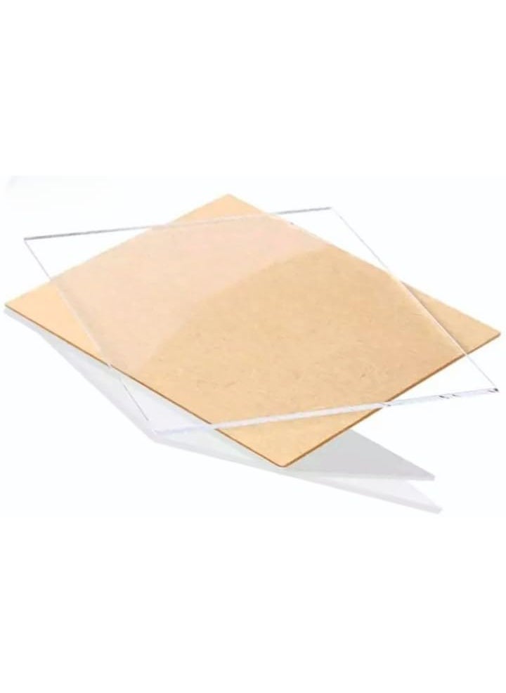 NEILL NEILL High Gloss Acrylic Transparent Sheet 2mm Thickness 5x6 Pack of 8 pcs Ideal fFor CraftingCustom DisplaysDIY Projects_Clear 