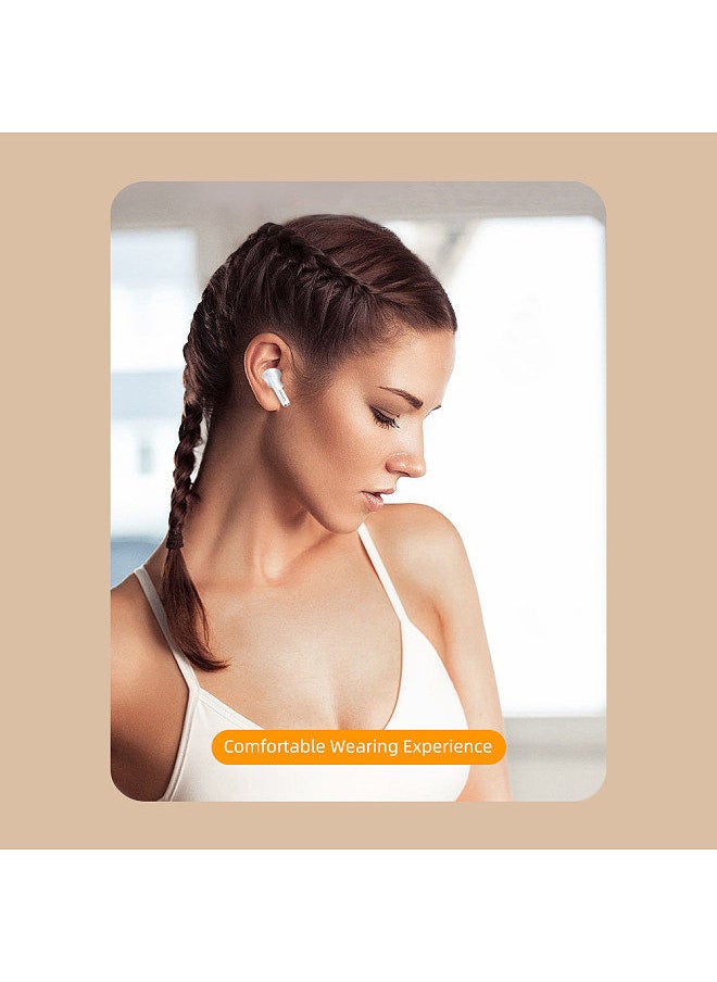 Lenovo - thinkplus XT97 Wireless BT Headphones with Flash LED Ligh Hi-Fi Stereo Sound Noise Reduction HD Call Smart Fast Pair Compatible with iOS Android System White - Image 1