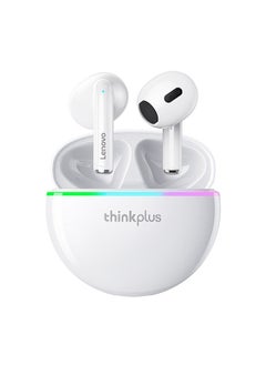 thinkplus XT97 Wireless BT Headphones with Flash LED Ligh Hi-Fi Stereo Sound Noise Reduction HD Call Smart Fast Pair Compatible with iOS Android System White