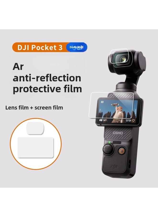 Suitable For Osmo Pocket 3 AR Anti-reflection Low Reflection Film Pocket 2 Motion Camera Explosion-proof Soft Film-Color:Pocket3 AR Antireflection Low Reflection Film (bare Film) - Image 1