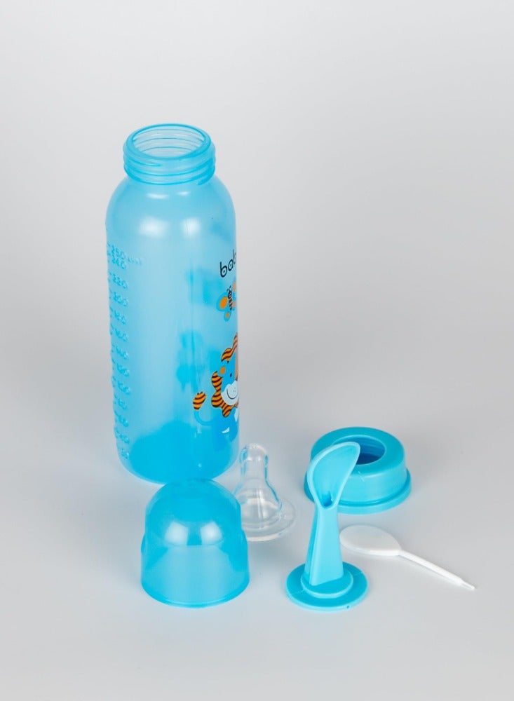 BABY PLUS Cereal Feeder Bottle with Nipple 8 oz Capacity Blue - Image 3