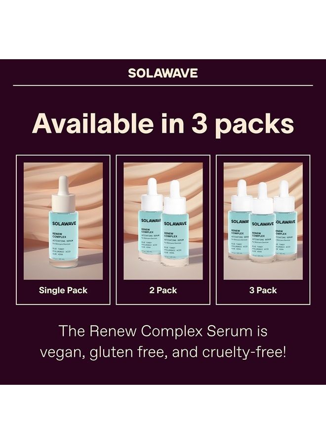 SOLAWAVE Renew Complex Serum for Face and Neck | Boost the Effects of SolaWave Facial Wand | Red Light Therapy for Face and Microcurrent Facial Device for Anti-Aging and Skin Tightening | Pack of 3 - Image 2