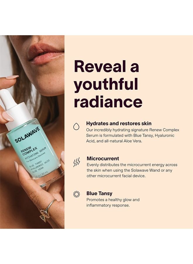 SOLAWAVE Renew Complex Serum for Face and Neck | Boost the Effects of SolaWave Facial Wand | Red Light Therapy for Face and Microcurrent Facial Device for Anti-Aging and Skin Tightening | Pack of 3 - Image 3