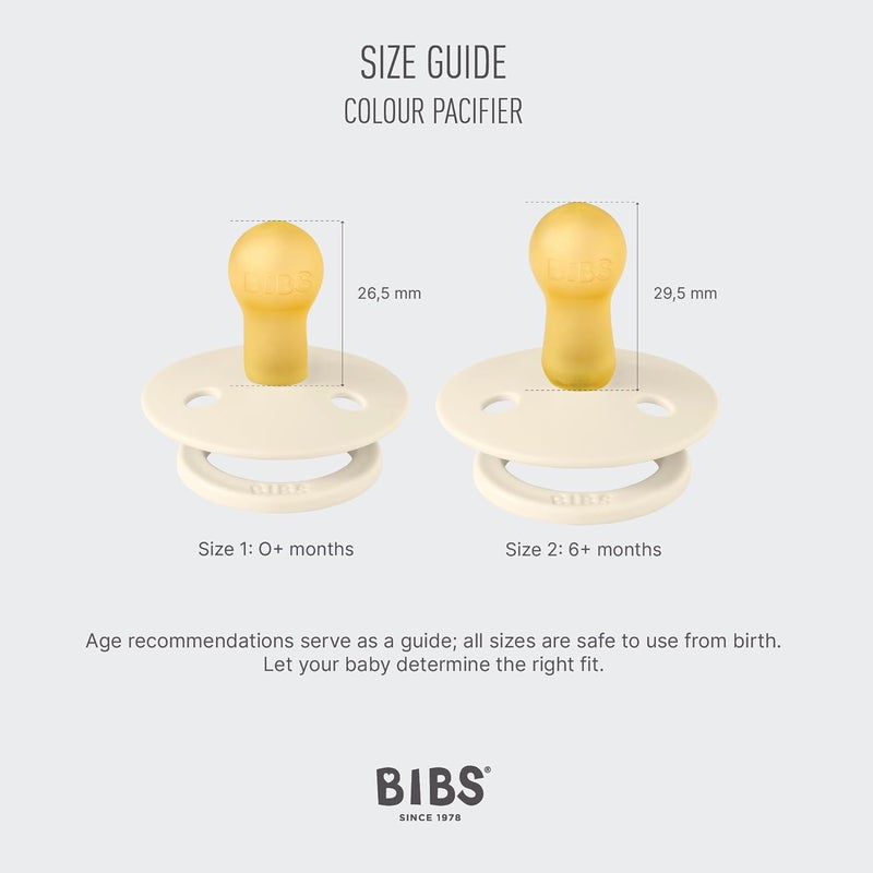 BIBS Studio Colour 2 Pack Natural Rubber Pacifiers - Image 3