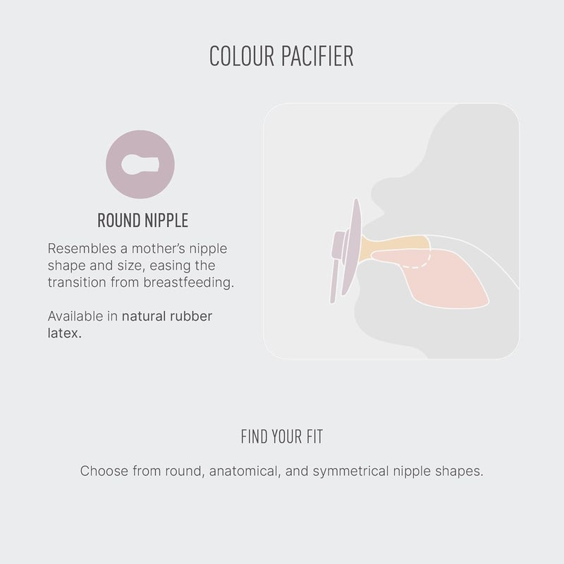 BIBS Studio Colour 2 Pack Natural Rubber Pacifiers - Image 4