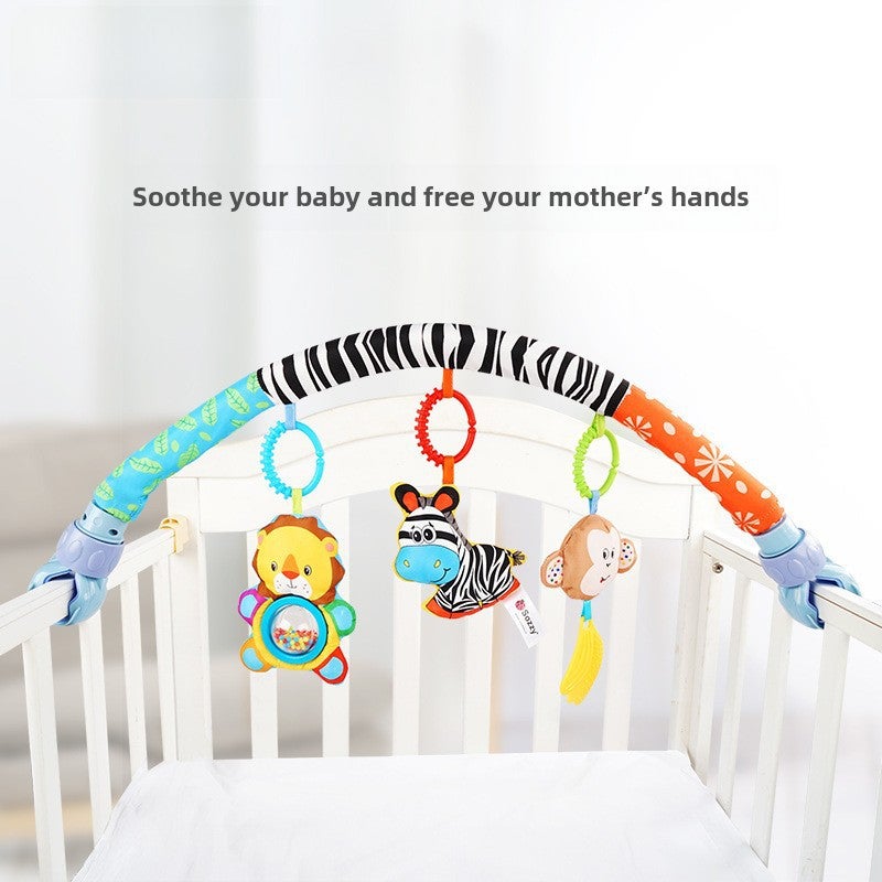baby Music car clip bed clip turn Bell BB device Bell little doll baby early education toy lathe hanging clip(Zebra car clip) - Image 3