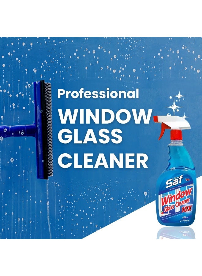 اس اي اف منظف ​​زجاج النوافذ باللون الأزرق 750 مل (عبوة من 3 قطع) - لمعان خالٍ من الخطوط وتنظيف قوي - Image 2
