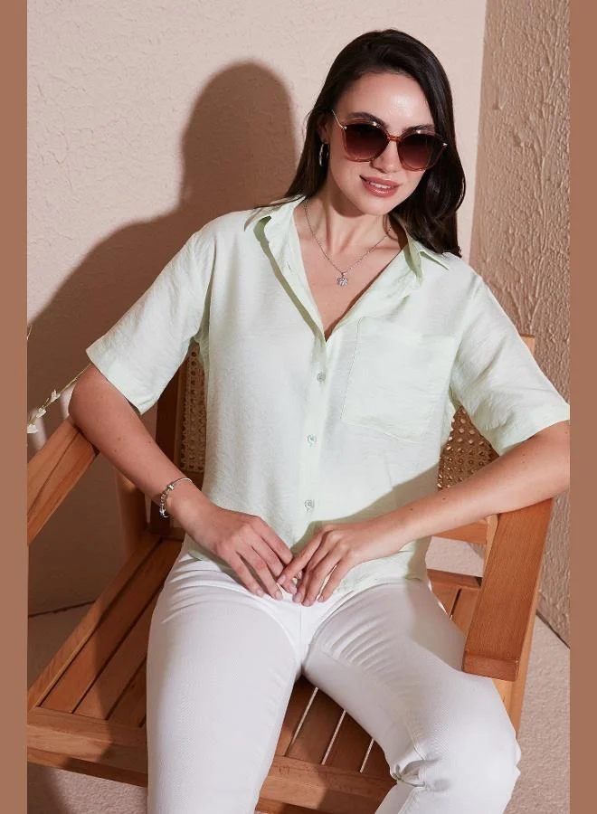 Lela Lela Regular Fit Chest Pocket Short Sleeve Shirt Women's SHIRT 6779324