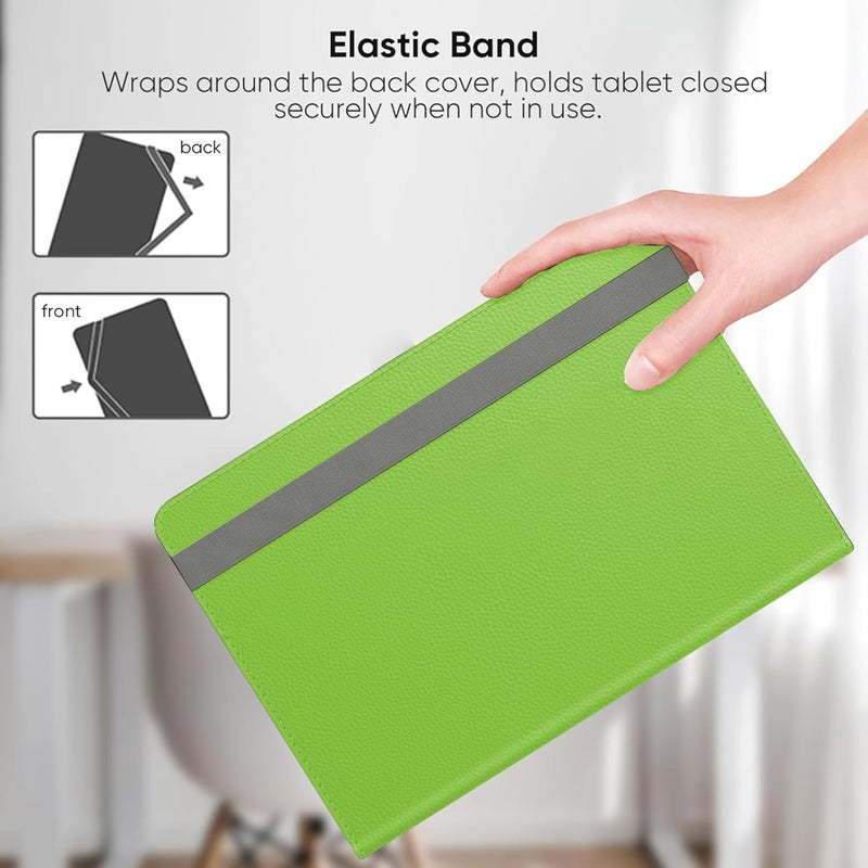 EKAM Universal Stand Folio Case Cover for All 7" Tablets, (Fire 7 tablet, Lenovo Tab M7 7 inch) Galaxy Tab E 7.0/ Tab A 7.0/ Oasis/Lenovo/RCA Voyager and More 6.5-7.5 inch Tablet (Green) - Image 4
